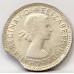 AUSTRALIA 1960 . SIXPENCE . ERROR . CLIPPED PLANCHET . BITTEN EDGE